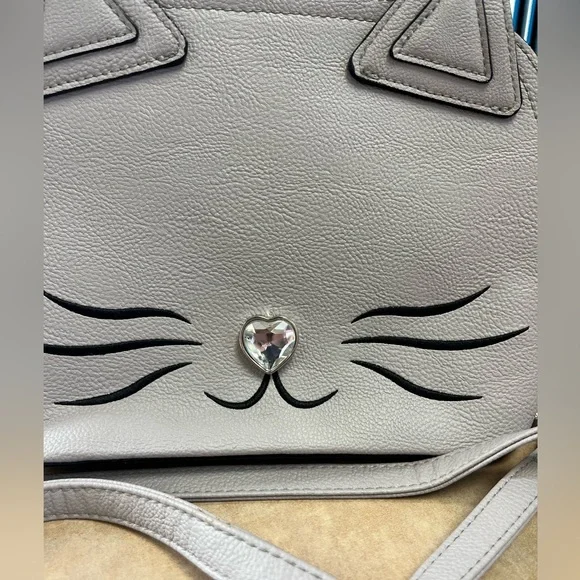 Betsey Johnson Cat Face Crossbody Bag EUC - Picture 2 of 6